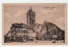 39000005 - Frankfurt A. Oder. Strassenpartie Mit Marienkirche. Gelaufen 1925. Kleiner Knick Oben Links. Leichter Bug Un - Frankfurt A. D. Oder