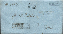 B33 - LETTERA PREFILATELICA DA VILLAFRANCA A VOLTA 1849 - ...-1850 Voorfilatelie