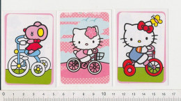 Lot De 3 Stickers Panini Hello Kitty 47-42-49 Humour Vélo Bicyclette Tricycle IM 169/6 - Italienische Ausgabe