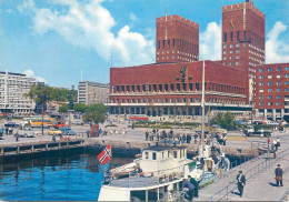 Navigation Sailing Vessels & Boats Themed Postcard Oslo City Hall - Segelboote