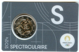 France 2 Euro 2024 Paris JO Jeux Olympiques Spectaculaire Coin Card BU - France