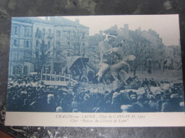 Carte Postale Saône Et Loire, Chalons Sur Saône, Fête Du Carnaval En 1925 - Chalon Sur Saone