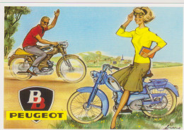 PEUGEOT MOBYLETTE BB - CARTE POSTALE 10X15 CM NEUF - Motorbikes