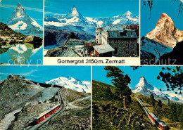 13064593 Gornergrat Zermatt Riffelsee Hotel Gornergrat Matterhorn Monte Rosa Gor - Andere & Zonder Classificatie