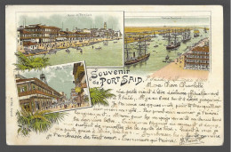 Lithographie. Souvenir De Port Saïd (A17p14) - Puerto Saíd