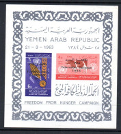 MEDICINE - YEMEN ARAB REP - 1966 - Anti TB  Souvenir Sheet Mint Never Hinged SG Cat £22 - Medicine