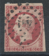 Lot N°82834   N°17A, Oblitéré PC 441 Bordeaux, Gironde (32), Léger Clair - 1853-1860 Napoleon III