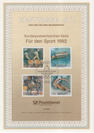 Germany Deutschland 1992-6 Fur Den Sport, Barcelona Olympic Games Skiing Riding Rowing Fencing, Olympische Spiele, Bonn - 1991-2000