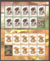 Belarus: 2 Mint Sheetlets, Plants - Mushrooms, 2008, Mi# 720-721, MNH - Belarus