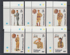 Falkland Islands 1992 Defence Force / Uniforms 6v  (corners) ** Mnh (59679A) - Islas Malvinas