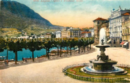 13063474 Lugano Lago Di Lugano Promenade Brunnen Lugano - Sonstige & Ohne Zuordnung