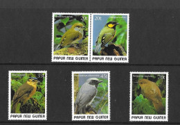 Papua New Guinea 1989 MNH Small Birds (2nd Issue) Sg 597/601 - Papoea-Nieuw-Guinea