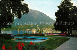 13061621 Lugano Lago Di Lugano Veduta Di Paradiso Notturno Lugano Lago Di Lugano - Autres & Non Classés