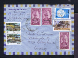 Gc8507 NEPAL "Roi Mahendra" Overprint Architecture Shaileshwa Ri Mailed Reclberg -BRD - Sonstige & Ohne Zuordnung