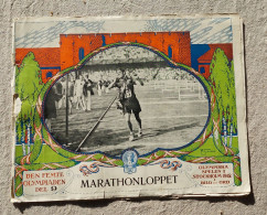 Olympic Games Stockholm 1912 - Marathon -  Original Old Program/ Review #9. Scarce But In Quit Bad Condition - Sonstige & Ohne Zuordnung