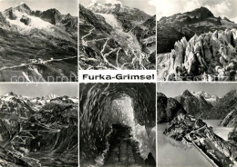 13059940 Furka Mit Grimsel Teilansichten Hoehle Furka - Andere & Zonder Classificatie