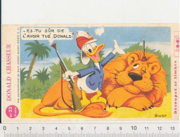 (avec Défauts) Vintage Image N° 23 Donald Chasseur Fusil Flèches à Ventouse Chasse Au Lion Animal (Walt Disney) 222C1 - Autres & Non Classés