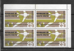 PA - 1966 - N°31**MNH - Mise En Service Du DC8 D'Air Afrique - Bloc De 4 - Opper-Volta (1958-1984)