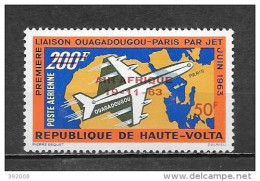 PA - 1963 - N° 10**MNH - Anniversaire Air Afrique - Haute-Volta (1958-1984)