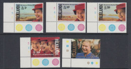 Falkland Islands 1992 40th Anniversary Accession Of Queen Elizabeth 5v (corners) ** Mnh (59681A) - Falklandinseln