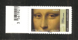 France, Autoadhésif, Adhésif, 2191A, Neuf **, TTB, Léonard De Vinci, La Joconde - Nuovi