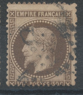 Lot N°82839   Variété/n°30, Oblitéré, Fond Ligné Vertical, Piquage - 1863-1870 Napoleone III Con Gli Allori