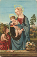 "Filippo Lippi. Virgin And Child  With Infant St.John. ". Fine Art, Painting, Stengel Postcard # 29185 - Paintings