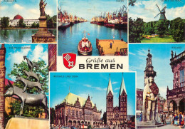 Navigation Sailing Vessels & Boats Themed Postcard Bremen Rathaus Und Dom - Segelboote