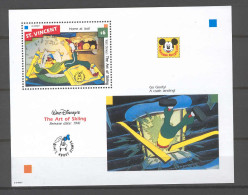 Disney St Vincent 1992 Goofy - The Art Of Skiing #2 MS MNH - Disney