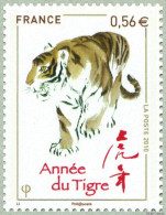 Timbre De 2010 - Nouvel An Chinois Année Du Tigre - N° 4433 Neuf - Ongebruikt