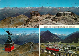 13041521 Davos GR Berghaeuser Weissfluh-Joch -Gipfel Luftsteilbahn Davos GR - Other & Unclassified