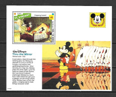 Disney St Vincent 1992 Thru The Mirror - Hopping Homel MS MNH - Disney