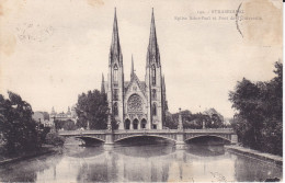 67 STRASBOURG - Eglise Saint-Paul Et Pont De L'Université - Circulée 1939 - Strasbourg