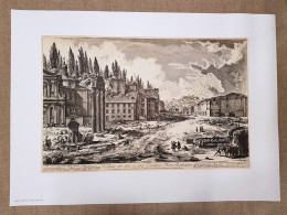 Roma Sito Dell'antico Foro Romano Grande Litografia G. Piranesi Cm 75 X 55 1970 - Sonstige & Ohne Zuordnung