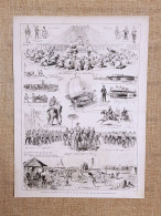 Birmania Nel 1881 Imperatrice Dei Birmani E Suo Esercito Disegno Di Quinto Cenni - Before 1900