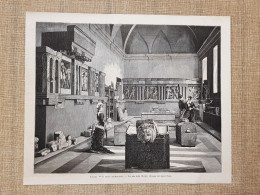 Palermo Nel 1881 Il Museo Archeologico La Sala Delle Metope Disegno Di Feoli - Avant 1900