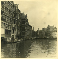 Pays Bas Amsterdam Canal Binnen-Amstel Ancienne Photo 1950 - Lugares