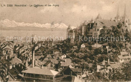 13038660 Neuchatel NE Le Chateau Et Les Alpes Neuchatel - Altri & Non Classificati