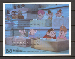 Disney St Vincent 1991 The Rescuers - The International Rescue Aid Society MS MNH - Disney