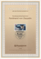 Germany Deutschland 1992-8 75. Todestag Ferdinand Graf Von Zeppelin, Aviation, Canceled In Bonn - 1991-2000