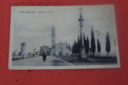 Lecco Costa Masnaga La Chiesa E La Piazza Animata 1933 Ed. Panzeri - Lecco