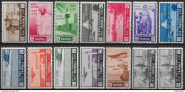 1934 Libia VIII Tripoli Fair 14v. MNH Sassone N. 125/31+A+E - Andere & Zonder Classificatie