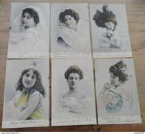 Lot De 6 Cartes Fantaisies, Portraits De FEMMES  ................ AE-14994 - Donne