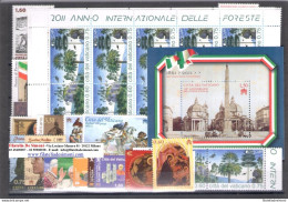 2011 Vaticano , Francobolli Nuovi ,  Annata Completa , 30 Val + 3 Foglietti + 1 - Ganze Jahrgänge