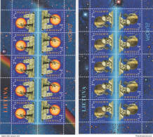 2009 EUROPA CEPT Lituania 2 Minifogli "Astronomia" MNH** - Andere & Zonder Classificatie