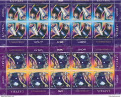 2009 EUROPA CEPT Lettonia 2 Minifogli "Astronomia" MNH** - Autres & Non Classés