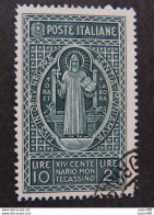 ITALIA Regno -1929- "Montecassino" L. 10+2 US* (descrizione) - Usados