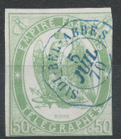 Lot N°82842   N°2, Oblitéré Cachet à Date ETRANGER De SIDI-BEL-ABBES(Oran) Du 5 Juil. 1870 - Telegraph And Telephone