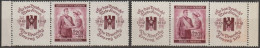 12/ Pof. 51, Border Pair Stamps With Coupons - Ungebraucht