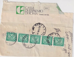 1989 Italia  SegnatasseTimbro Striscia Di Cinque Su Lettera - 1981-90: Usati